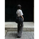 Lunivop Women Autumn Grey Baggy Jeans Vintage Cowboy Pants Harajuku Aesthetic Streetwear Denim Trousers Y2k 2000s Style Clothes 2024 New